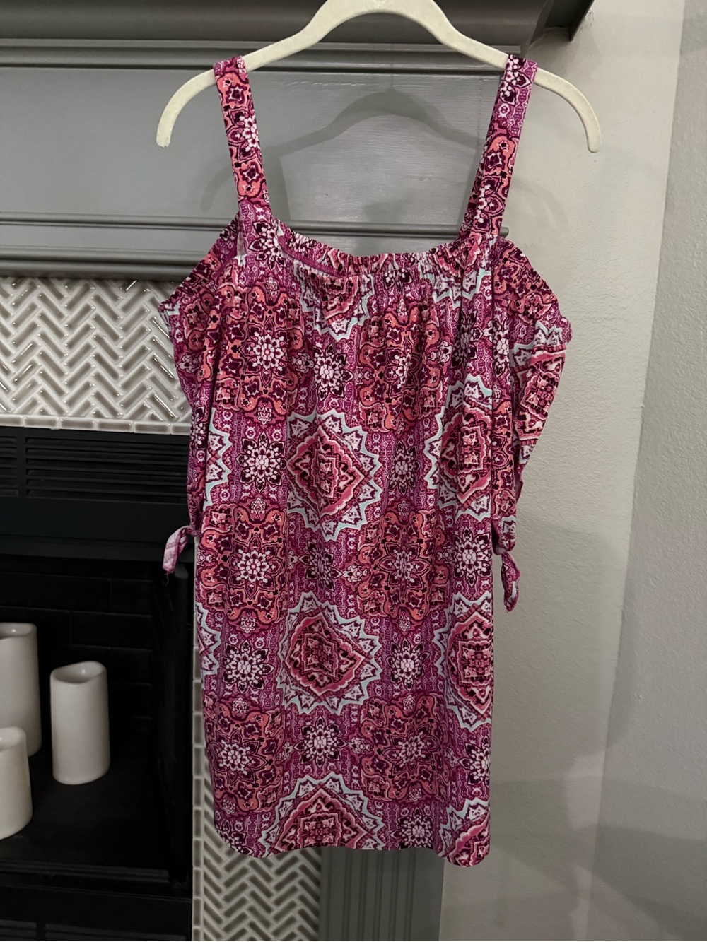 Bobbie Brooks Pink Printed Summer Tunic
